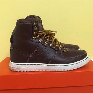 Women's Nike Air Force One Mid Dark Brown/White